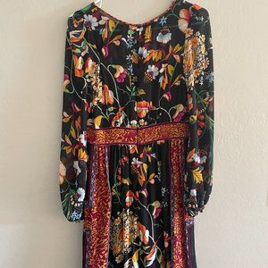 Anthropologie Women's Dress Ankle Length Winter Floral